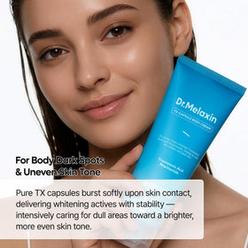 Dr.Melaxin silky texture close-up showing quick absorption