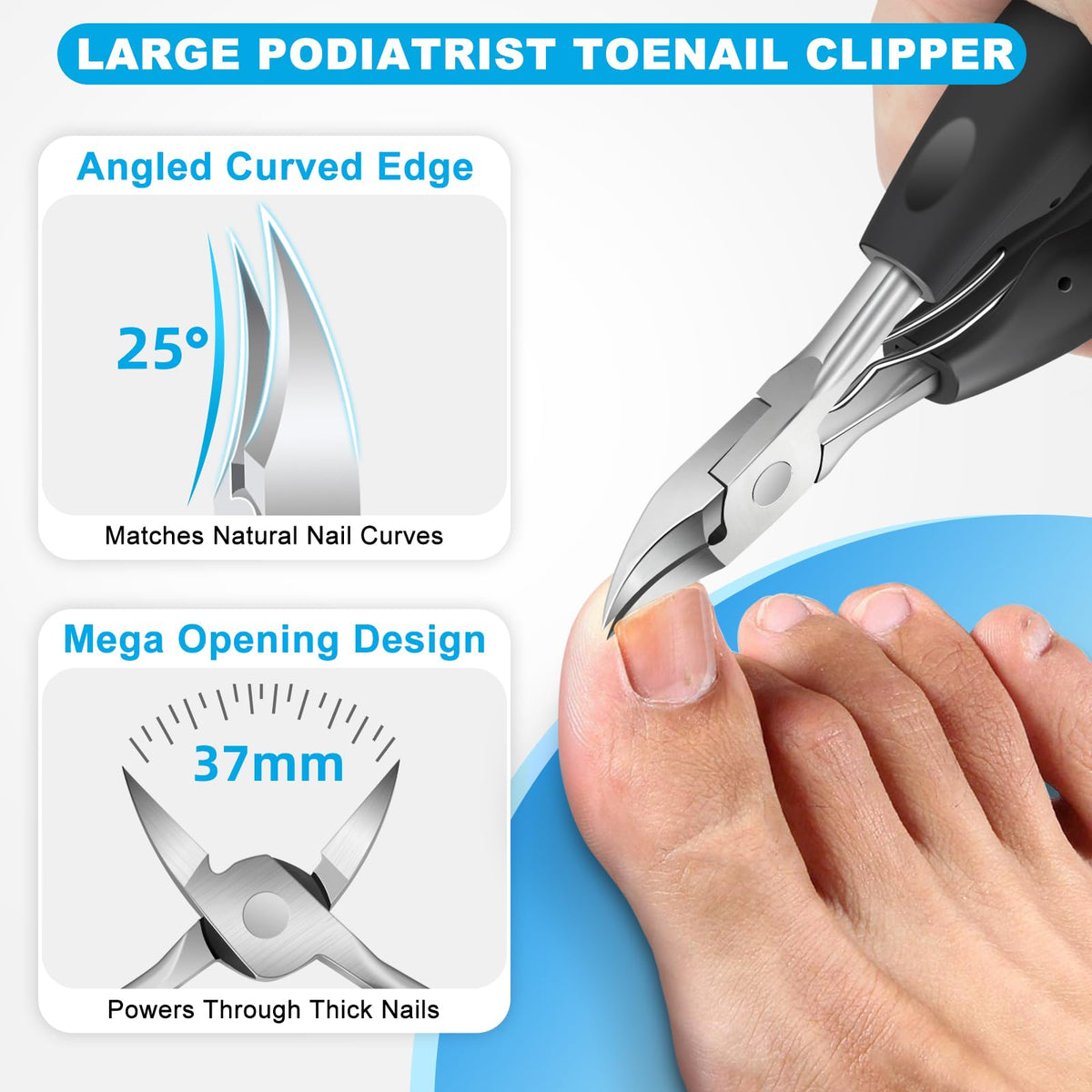 DRMODE angled head clipper held in hand, offering better reach and visible cutting angle