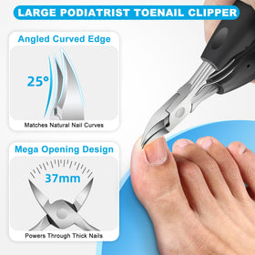 DRMODE angled head clipper held in hand, offering better reach and visible cutting angle