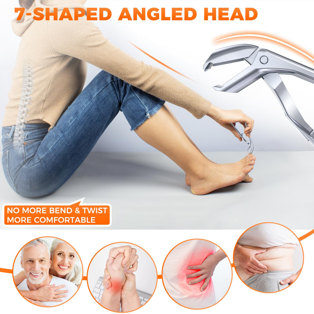 DRMODE angled head close-up for better nail visibility and safer cuts