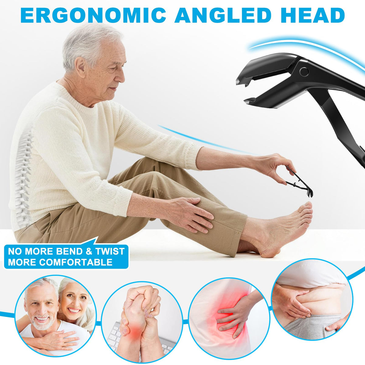 DRMODE big podiatrist toenail clipper close-up showing sharp curved blade for thick nails