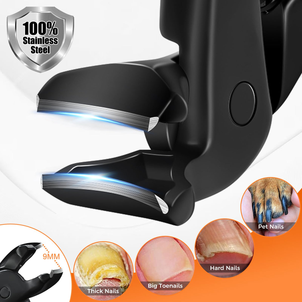 DRMODE blade detail highlighting sharp stainless-steel edge for clean, precise cuts
