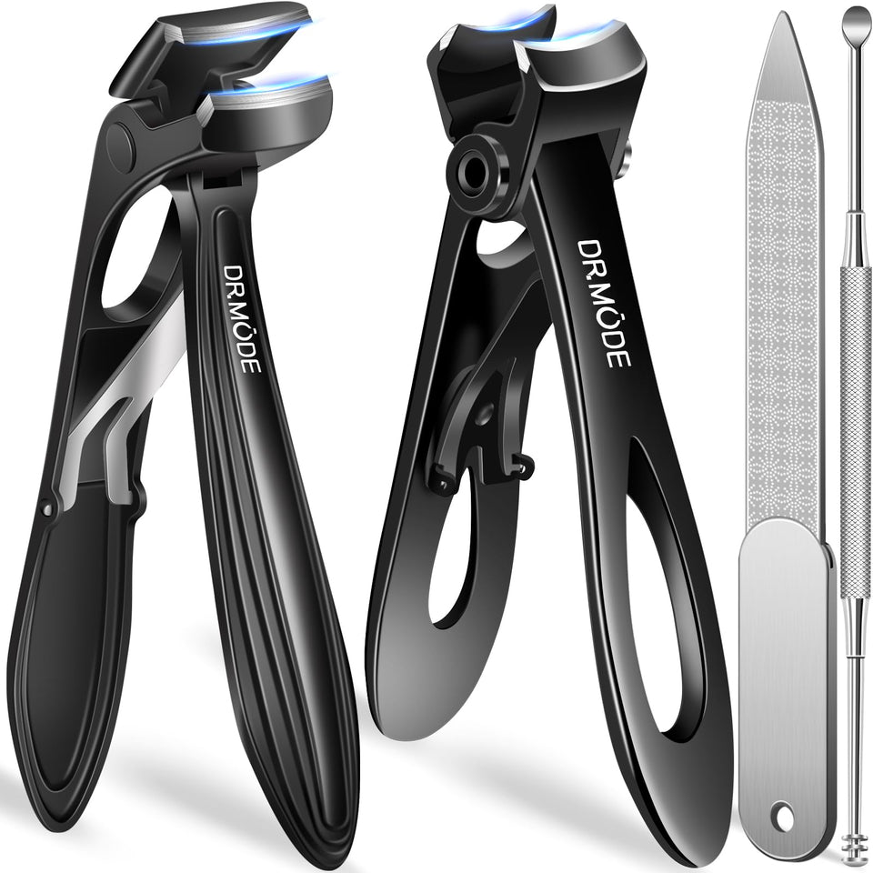 DRMODE front packaging showing full toenail clipper set and benefits
