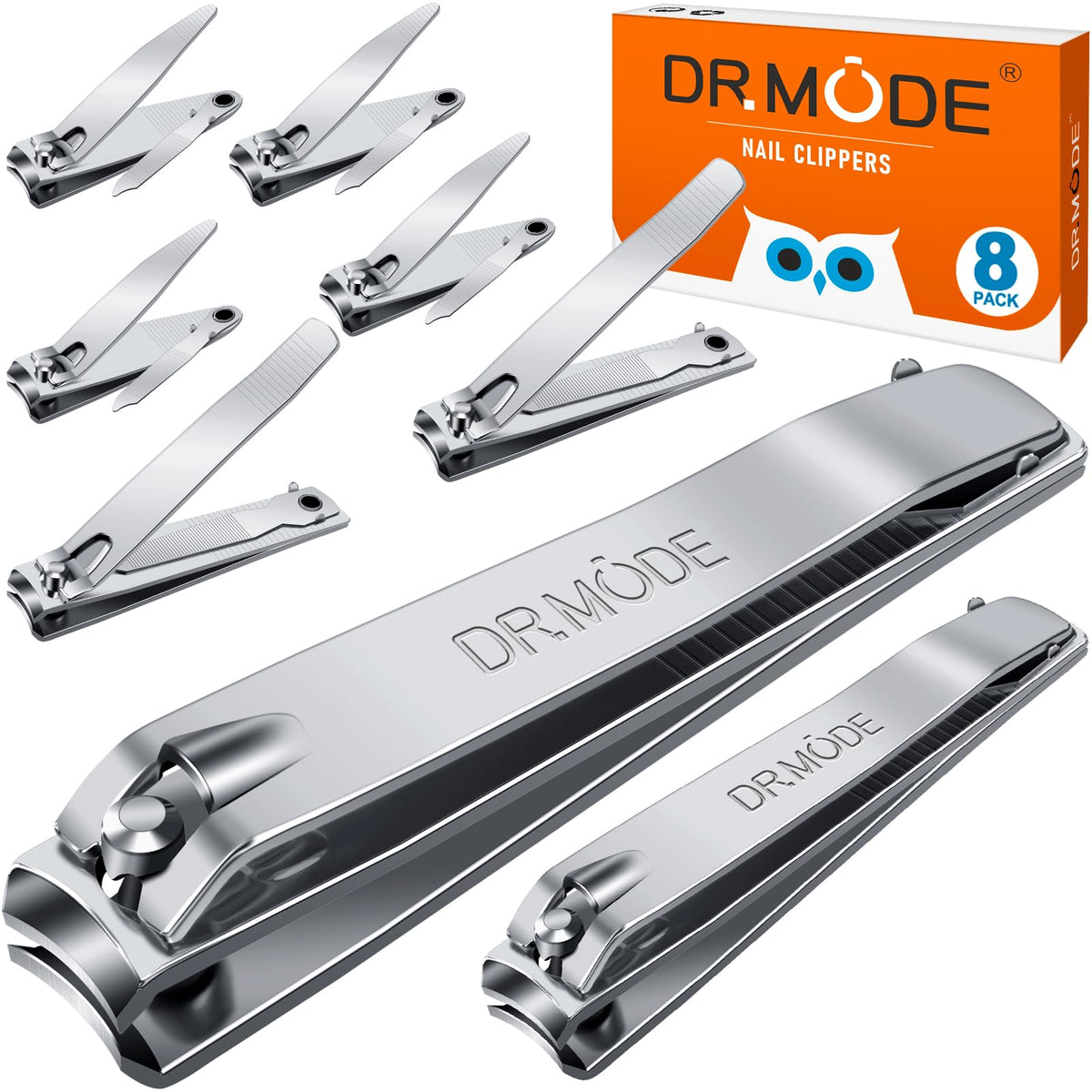 DRMODE front packaging showing full 8-pack and contents, convenient storage benefit