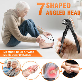 DRMODE close-up of non-slip long handle providing improved grip and reduced strain