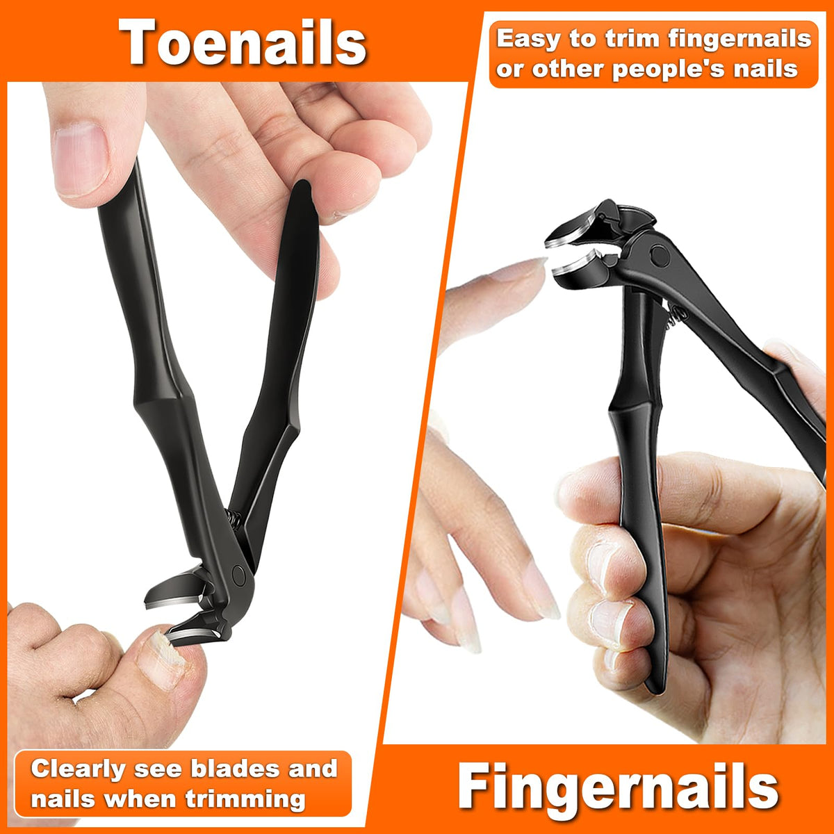 DRMODE in use by senior trimming toenails with less bending and better visibility