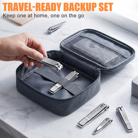 DRMODE clipper hanging on keyring via keyhole for travel-ready accessibility
