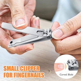 DRMODE large nail clippers close-up showing sharp stainless blade for tough nails