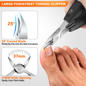DRMODE large podiatrist toenail clipper cutting thick nails with precision and ease