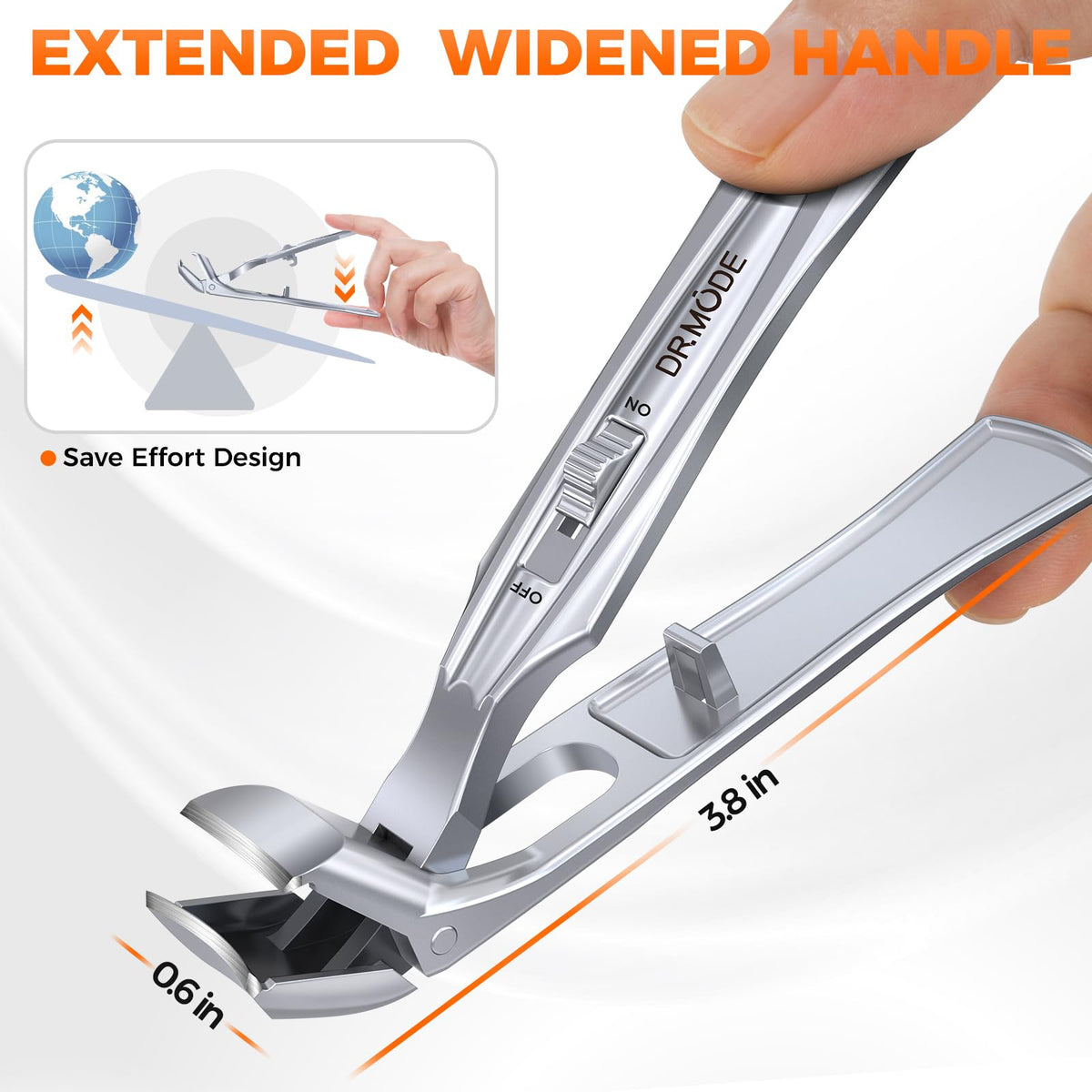 DRMODE long handle textured grip improving leverage and control