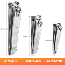 DRMODE clippers next to a ruler for size comparison, showing scale and portability