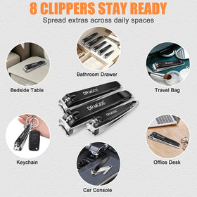 DRMODE size comparison of all eight clippers for choosing the right cutter