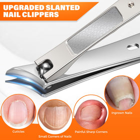 DRMODE slanted blade closeup demonstrating precise ingrown and corner trimming