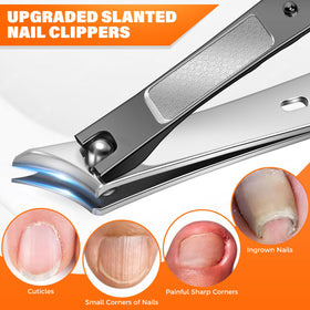 DRMODE slanted curved clipper at 45 degrees for accurate ingrown corner trimming benefit