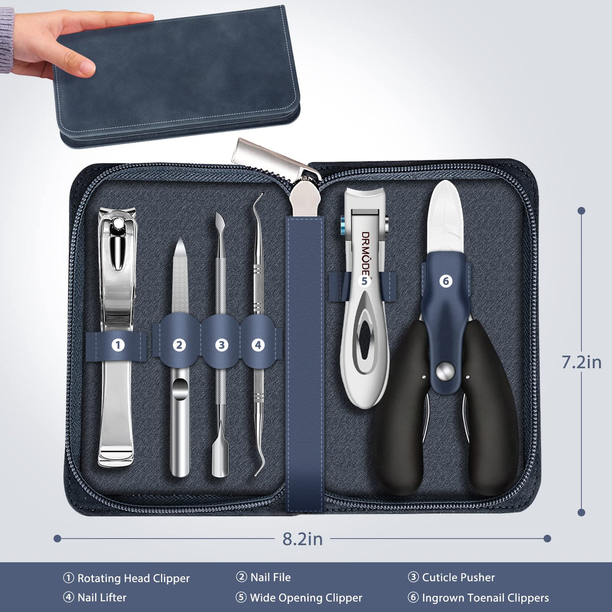 DRMODE all tools stored in leather case for neat organization and travel convenience
