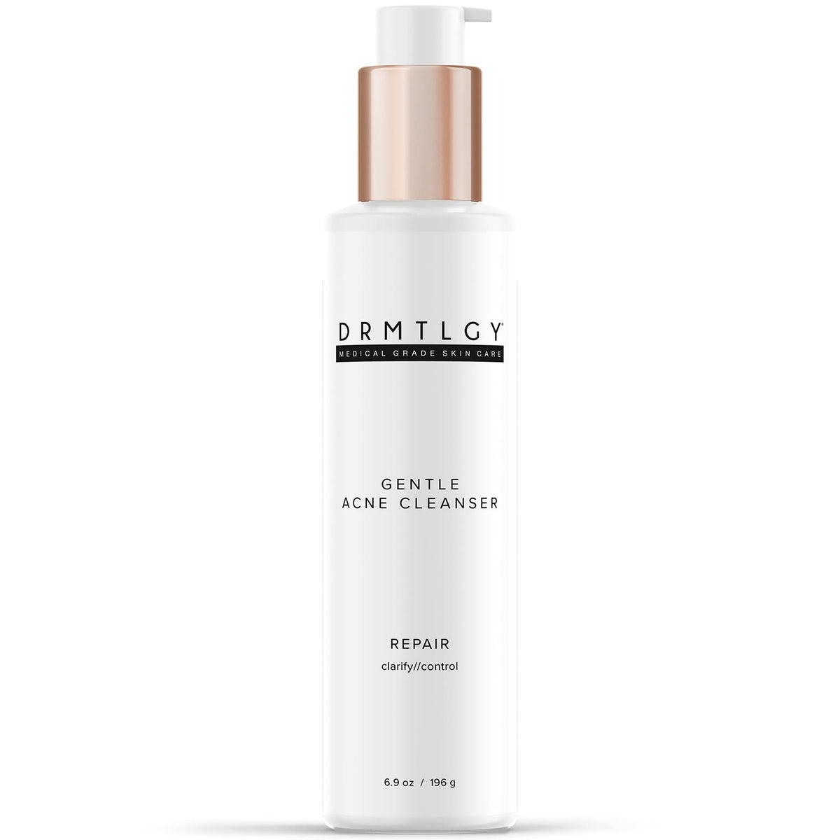 DRMTLGY cleanser front label showing product name and salicylic percentage benefit