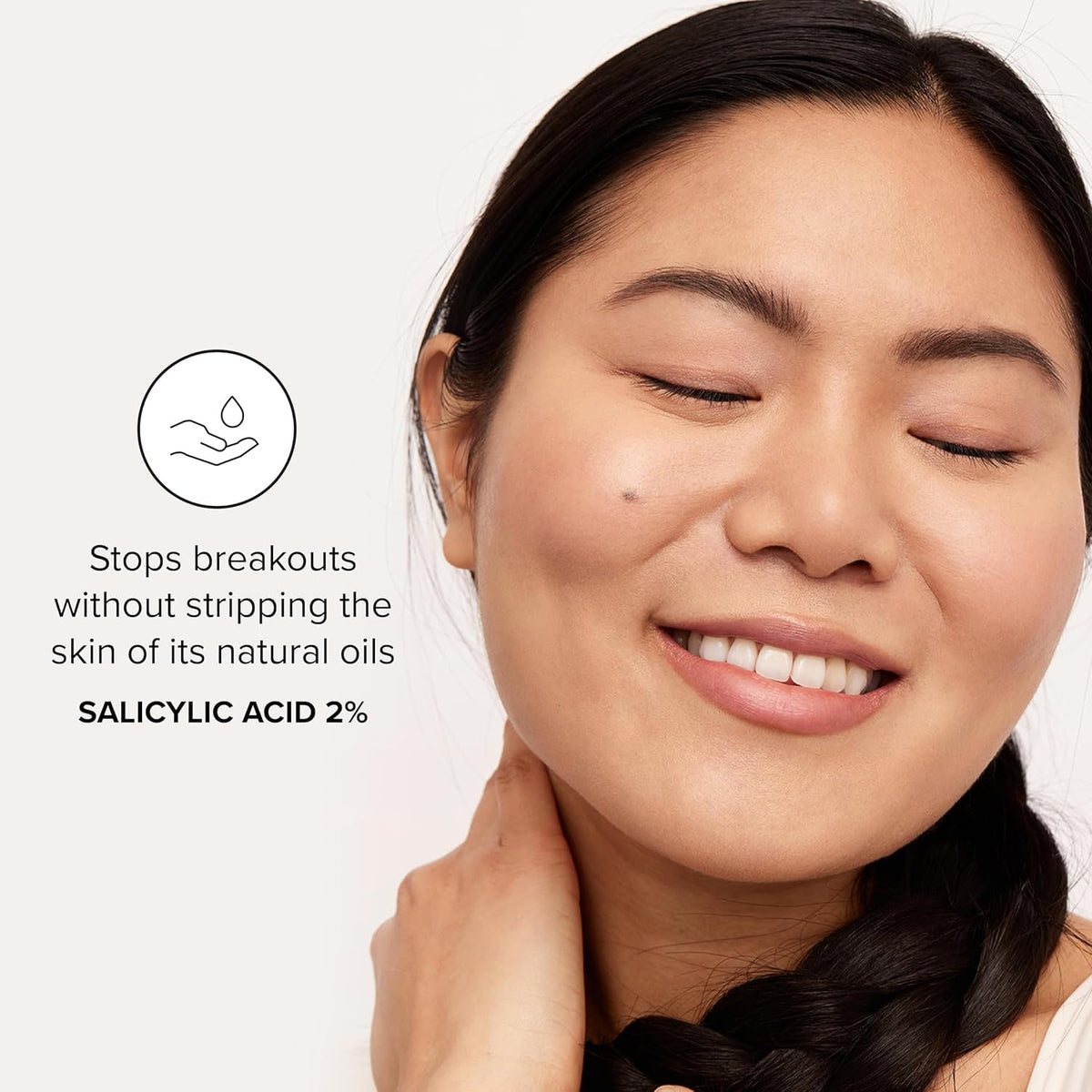 DRMTLGY close-up of salicylic acid ingredient highlighting pore-exfoliating benefit