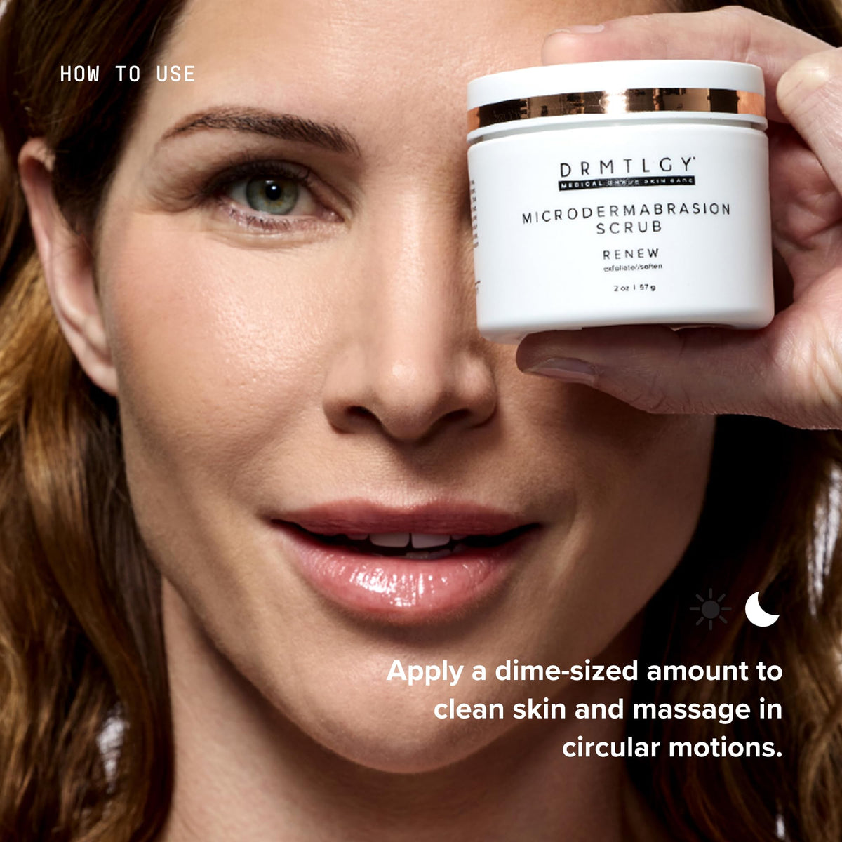 DRMTLGY before and after skin texture comparison showing refined results
