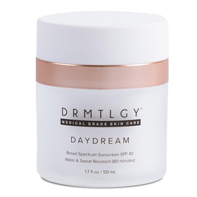 DRMTLGY front packaging showing SPF 40 and moisturizing benefits