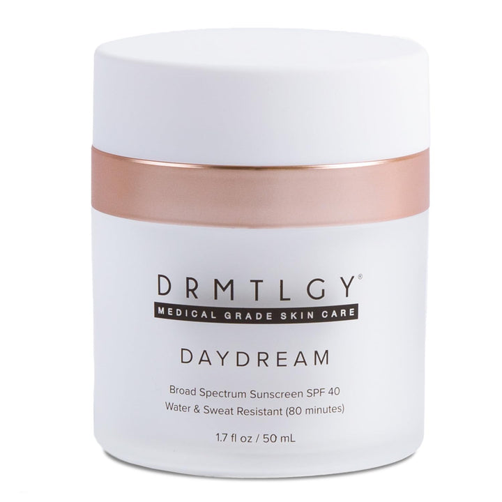DRMTLGY front packaging showing SPF 40 and moisturizing benefits