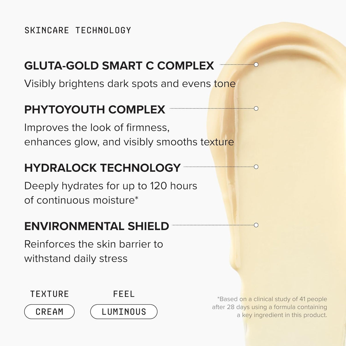 DRMTLGY before and after skin tone comparison illustrating visible brightening benefit