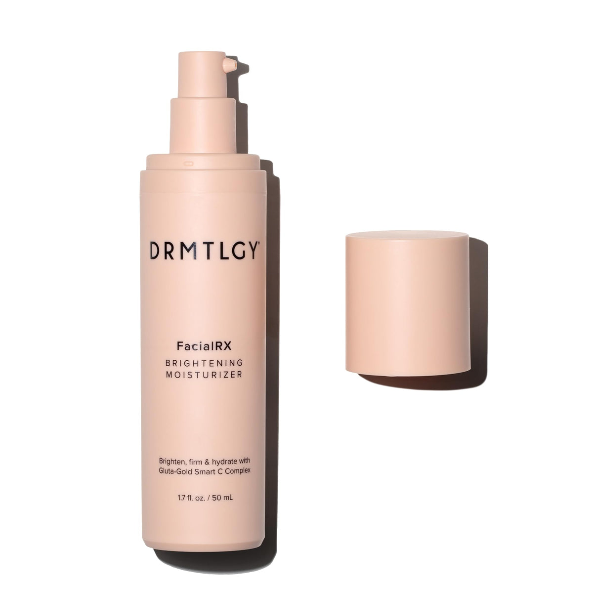 DRMTLGY jar front view showing product and clean packaging benefit
