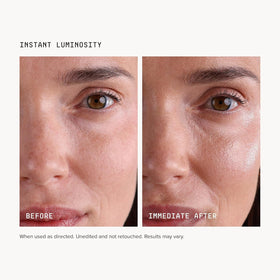 DRMTLGY label close-up displaying key ingredients and transparency benefit