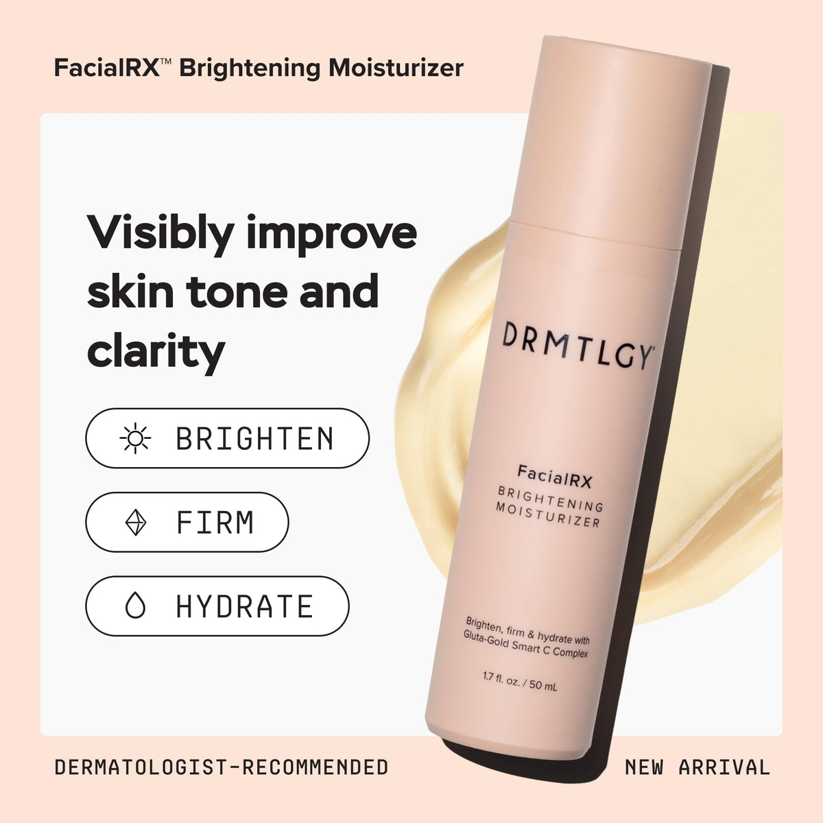 DRMTLGY open jar texture close-up highlighting smooth hydrating cream benefit