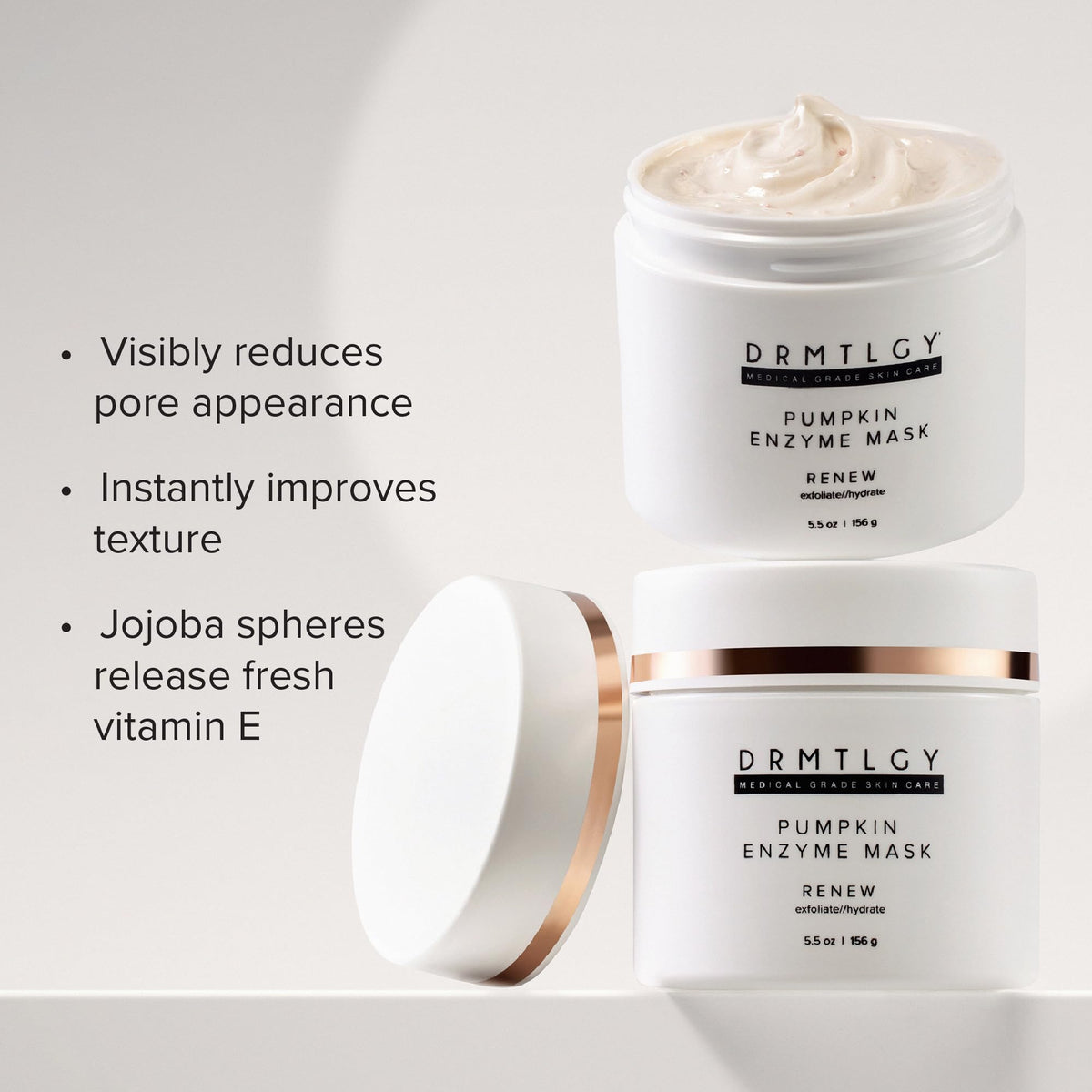 DRMTLGY mask being applied to face demonstrating easy at-home spa treatment benefit
