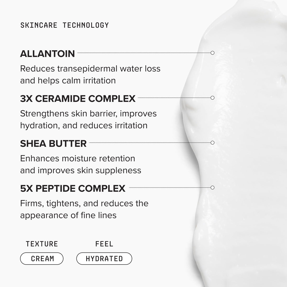 DRMTLGY open jar top view revealing light, whipped formula and fast-absorbing benefit