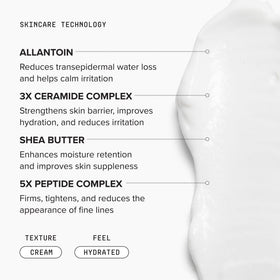 DRMTLGY open jar top view revealing light, whipped formula and fast-absorbing benefit