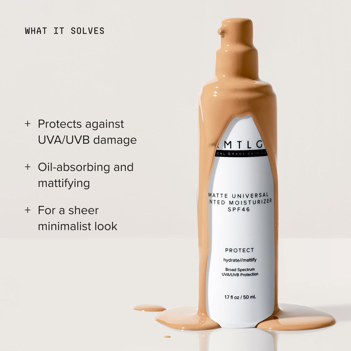 DRMTLGY open cap with product dispensing showing easy application