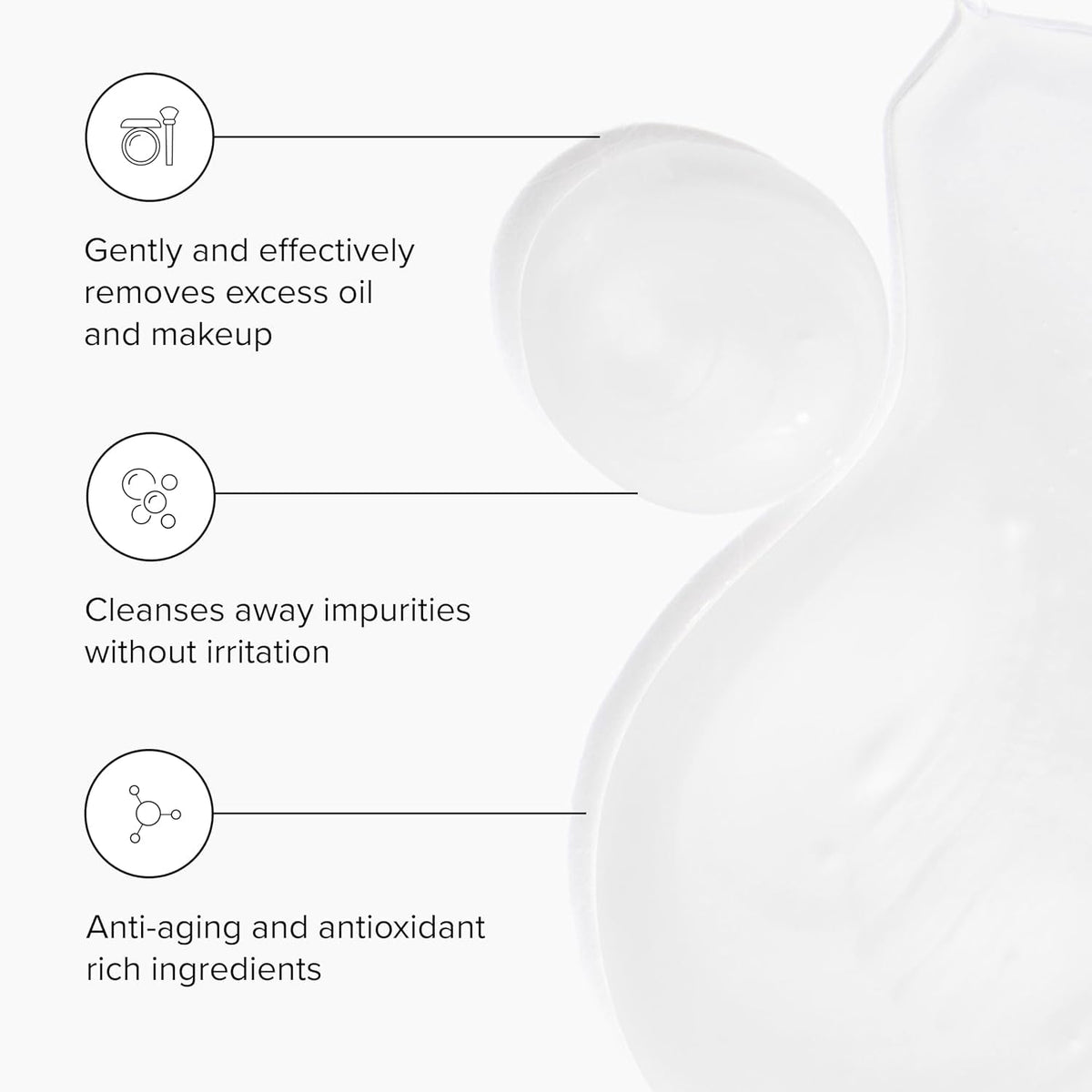 DRMTLGY pump and label close-up displaying ingredients and usage benefits