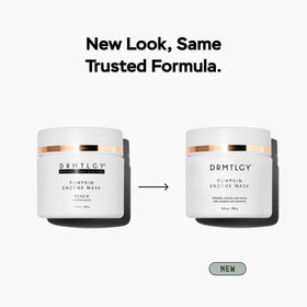 DRMTLGY creamy mask texture close-up highlighting smooth formula for gentle exfoliation