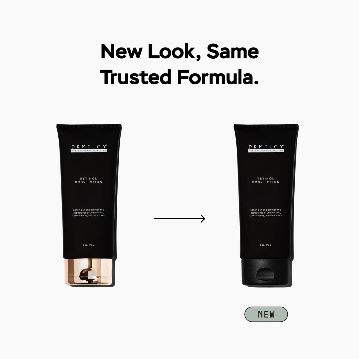 DRMTLGY applying lotion to arm to smooth crepey texture effectively