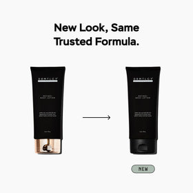 DRMTLGY applying lotion to arm to smooth crepey texture effectively