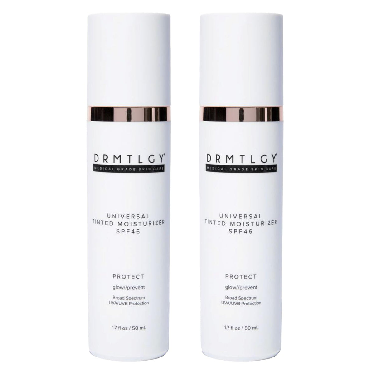 DRMTLGY front packaging showing two 1.7 oz tubes and pack benefit