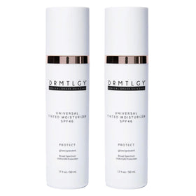 DRMTLGY front packaging showing two 1.7 oz tubes and pack benefit