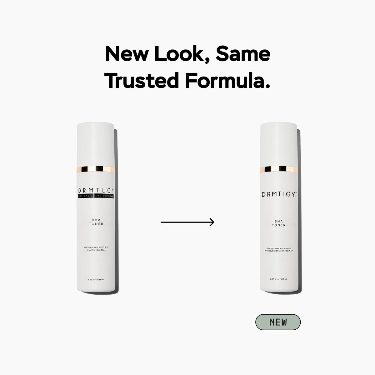 DRMTLGY toner placed on bathroom shelf suggesting daily routine support