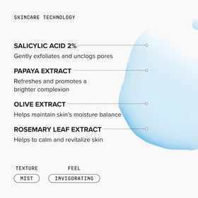 DRMTLGY toner on cotton pad showing easy application and pore cleansing