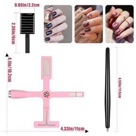 Dr.nail kit next to hand for scale demonstrating compact, travel-friendly size