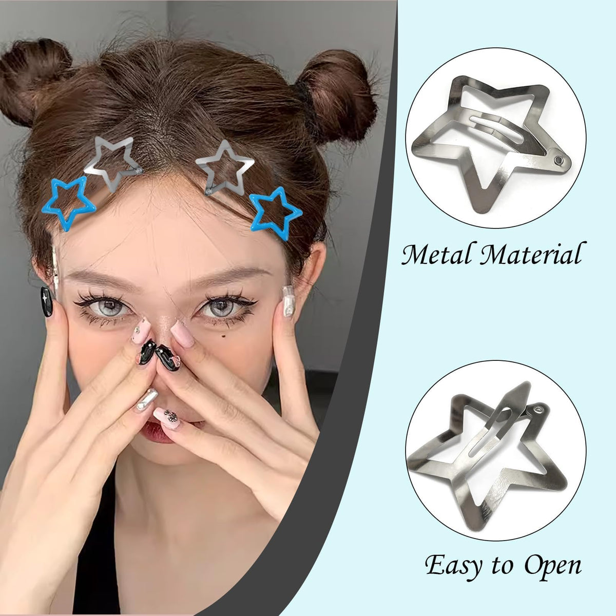 Drnytunk assorted star clips spread displaying mix-and-match colors