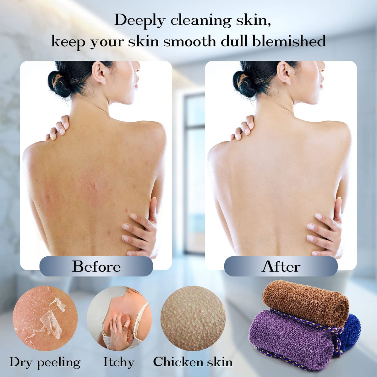 Dr.Pedi stretched net illustrating long reach to clean hard-to-reach areas