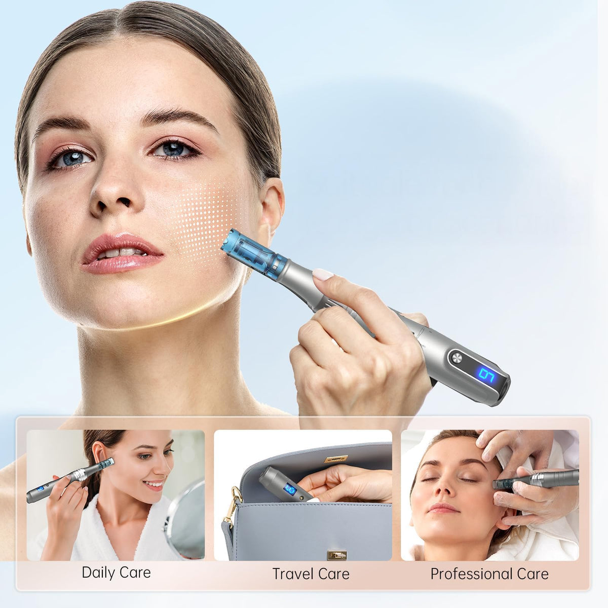 Dr.pen M8S side profile displaying ergonomic grip for steady home use