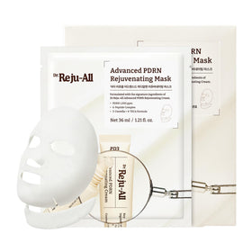 Dr.Reju-All front packaging showing dual face and neck sheets and benefits