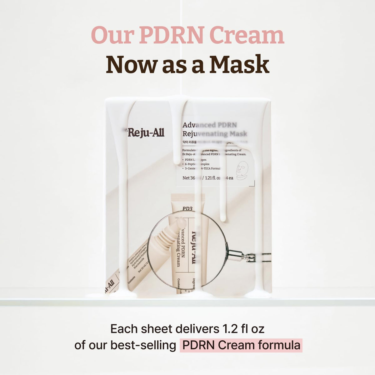 Dr.Reju-All ingredient display with collagen and copper peptide for firmer look