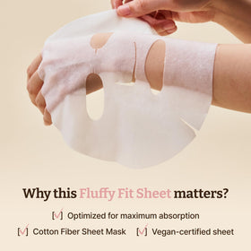 Dr.Reju-All face sheet applied on model illustrating even coverage and soothe