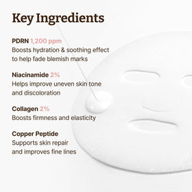 Dr.Reju-All mask next to hand for scale to show generous serum quantity