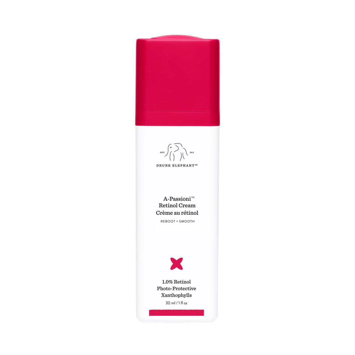 Drunk Elephant front packaging showing product name and clean clinical design benefiting clarity