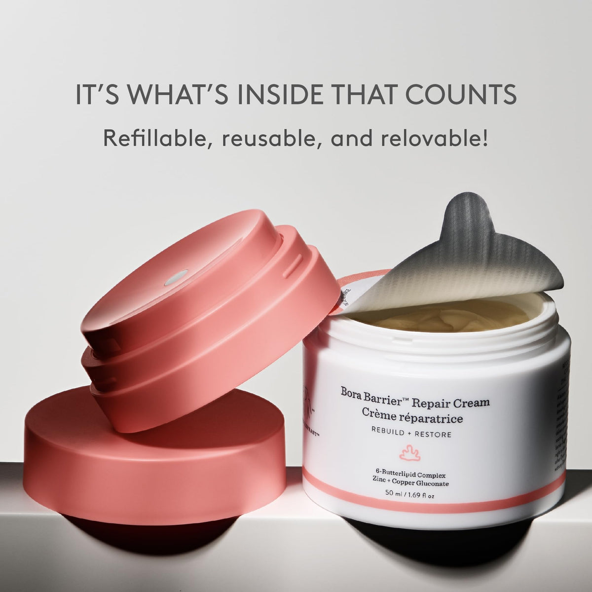 Drunk Elephant cream on hand for size and absorption demonstration with moisturizing result